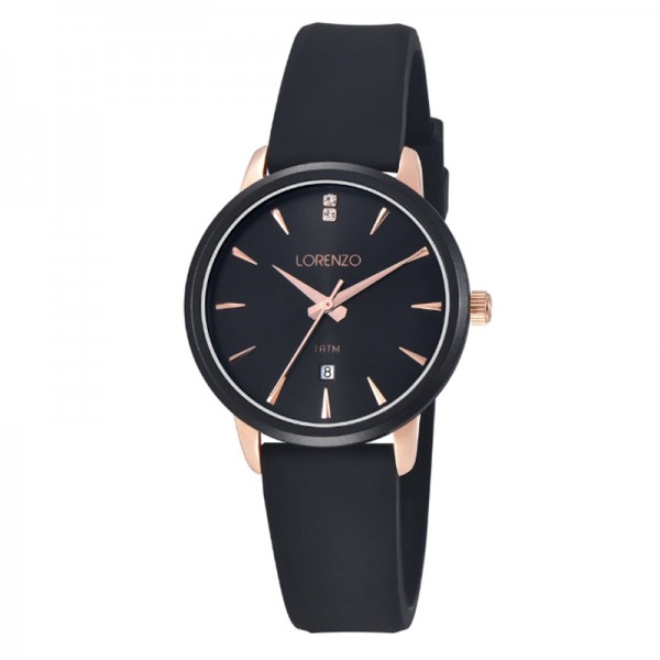 Lorenzo R-7127L-RBK Rosegold Black Rubber